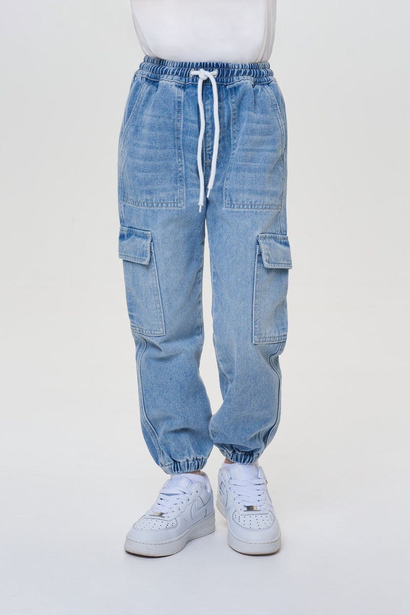 Stone Washed A-la Denim Pants