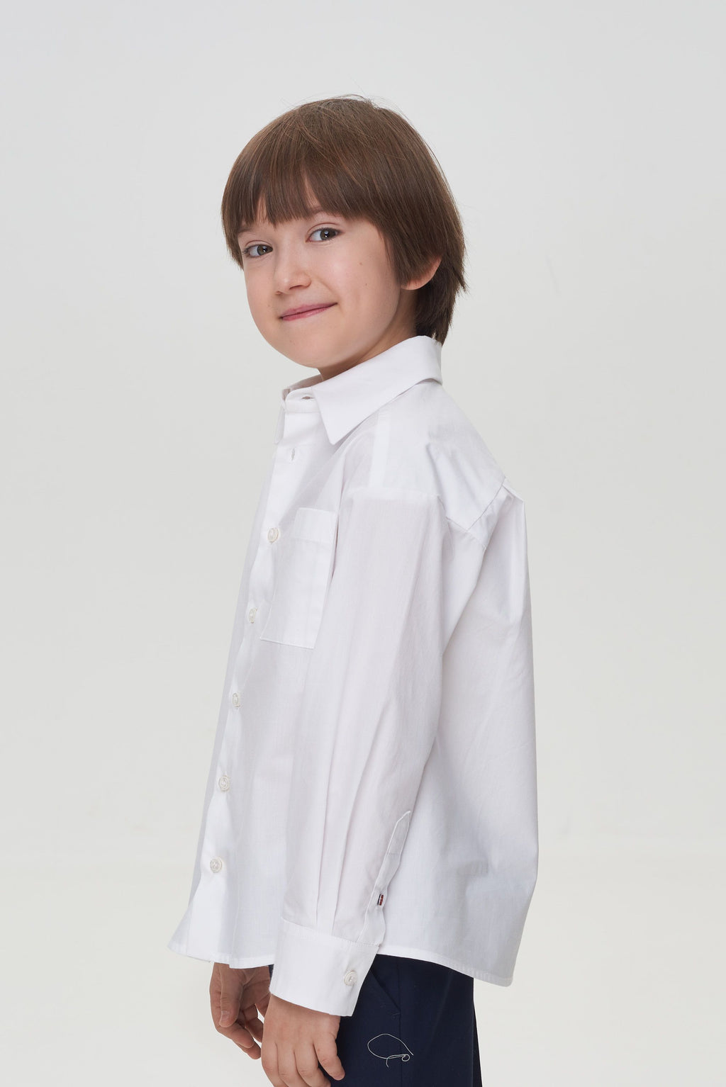 Long Sleeve Oversize Shirt, White