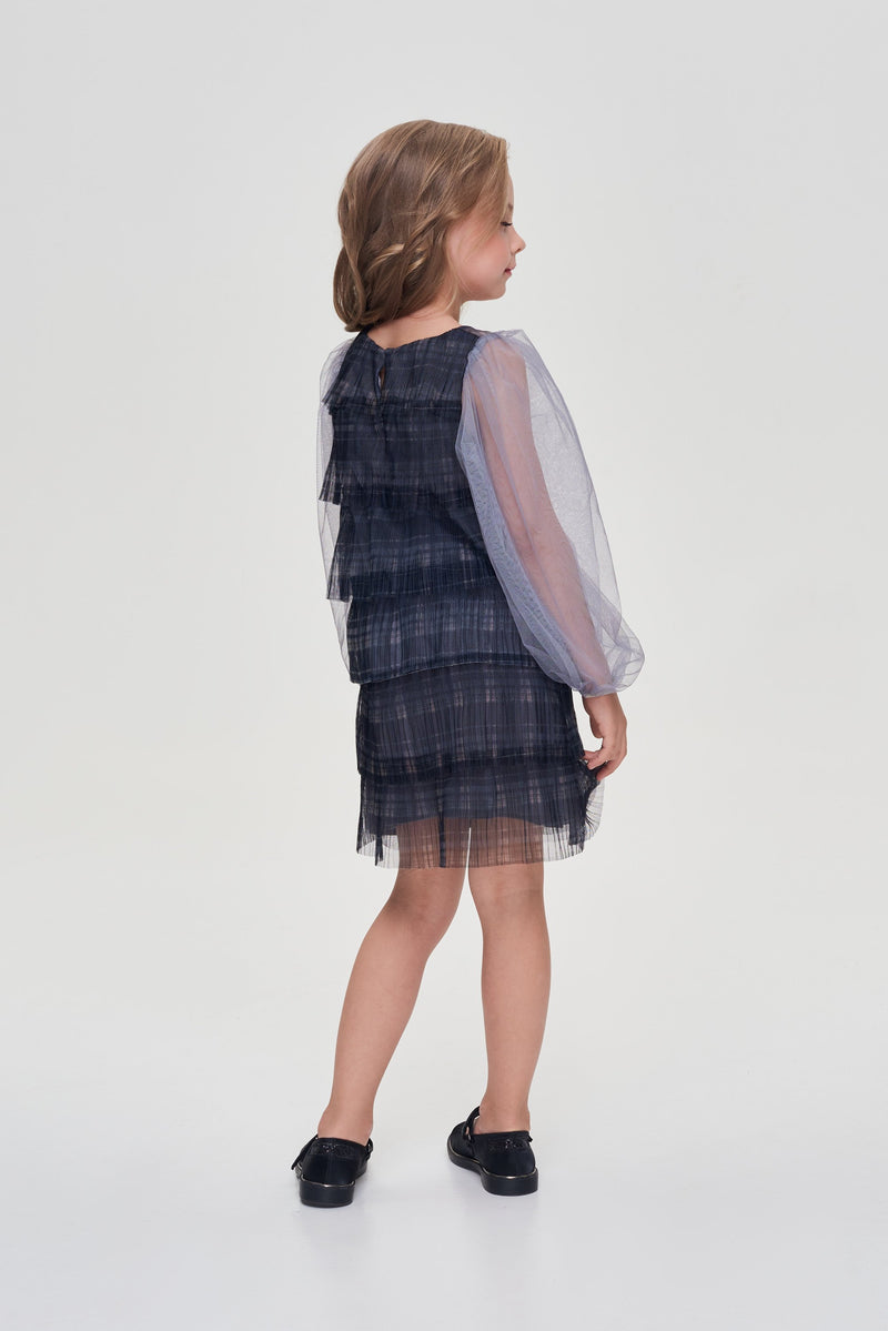 Pleated Volant Dress