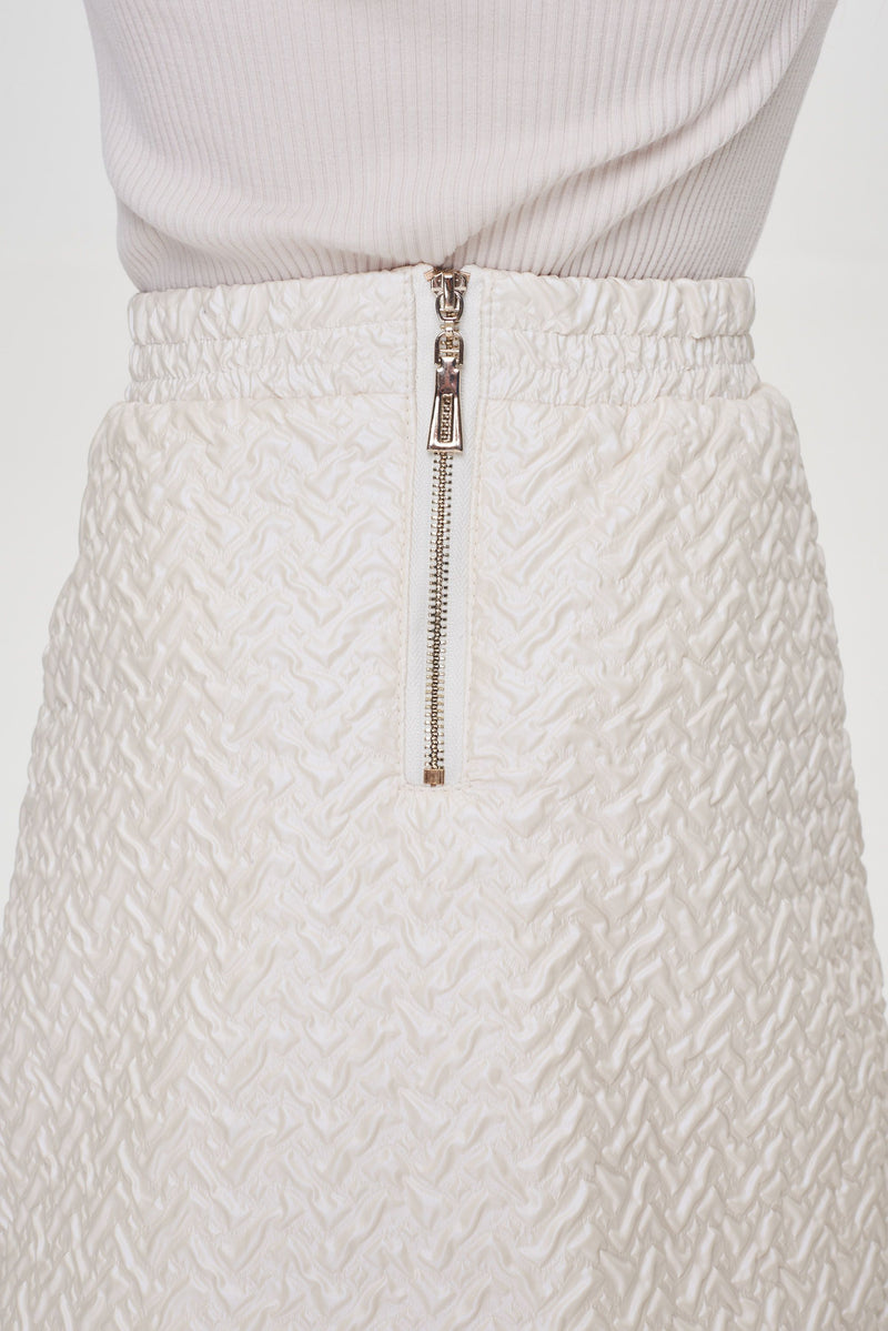 Warmed Quilted Skirt, creamy