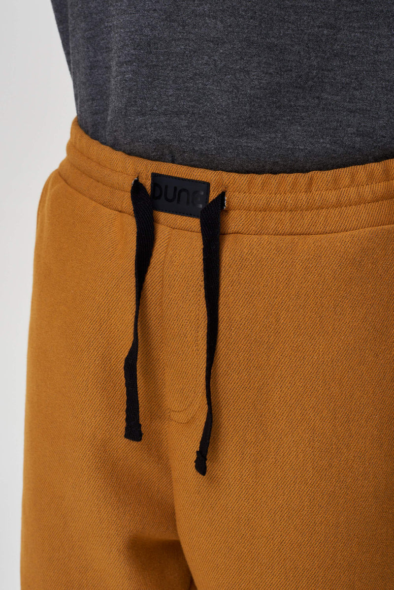 Curry knitted denim trousers