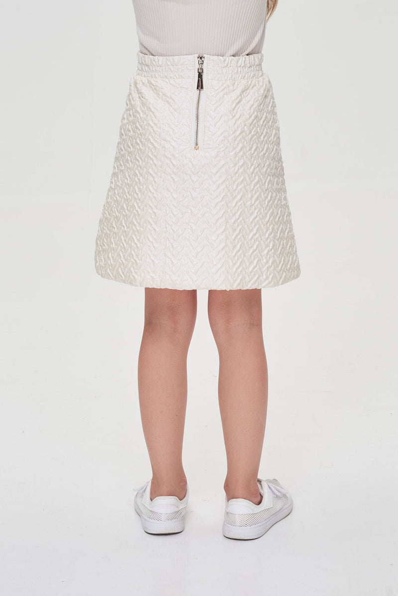 Warmed Quilted Skirt, creamy