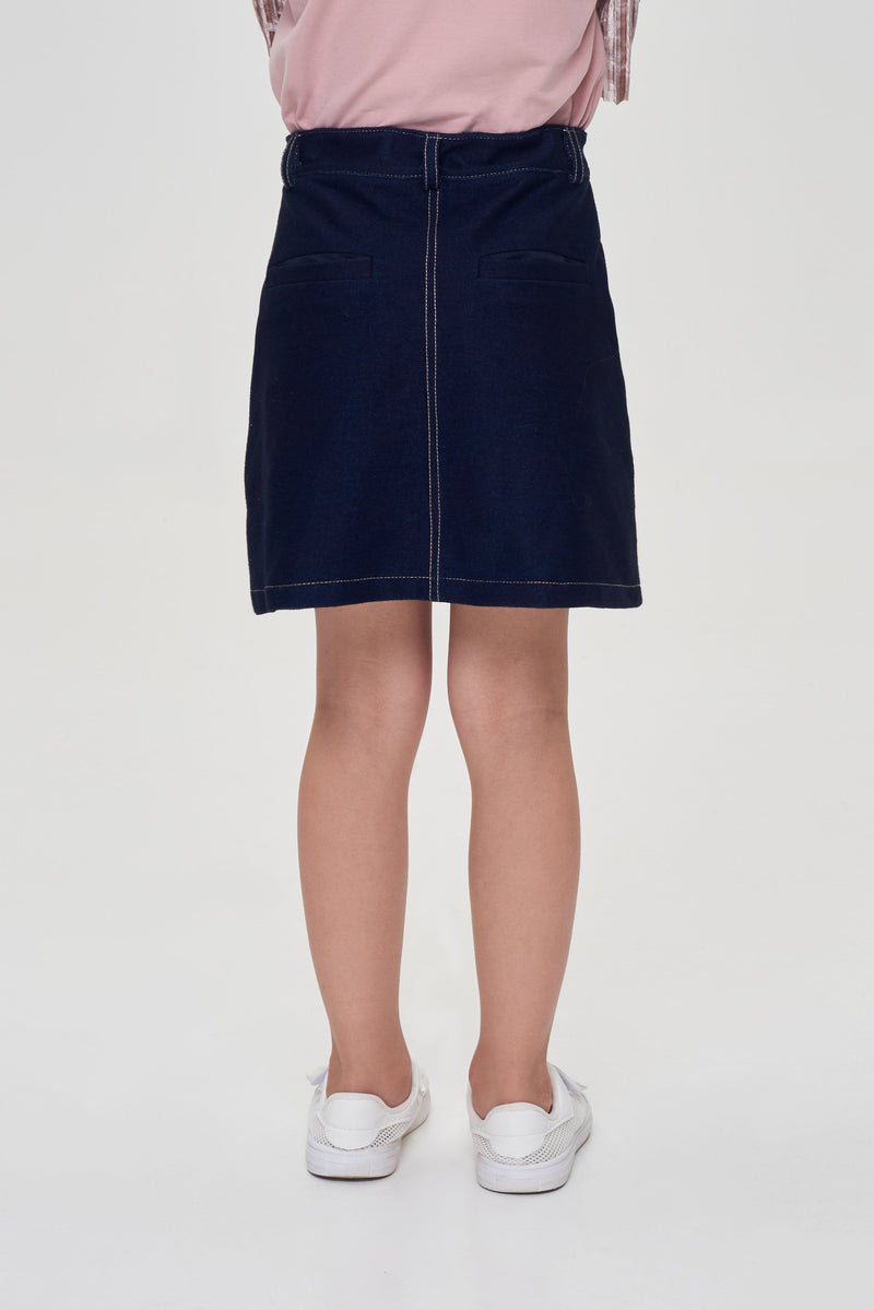 A-la Denim Skirt, navy