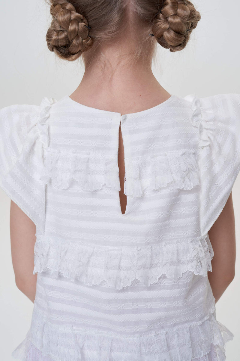 Lace Ruffles Blouse