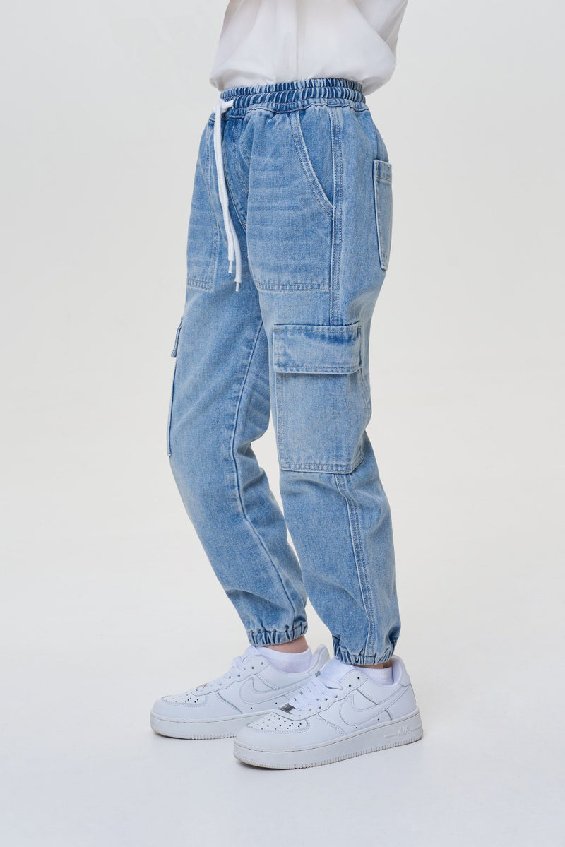 Stone Washed A-la Denim Pants