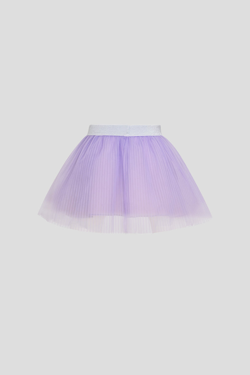 Chiffon pleated skirt, lavender